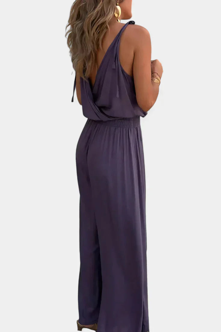 Donatila Jumpsuit Unique with Golden Details and Open Leg