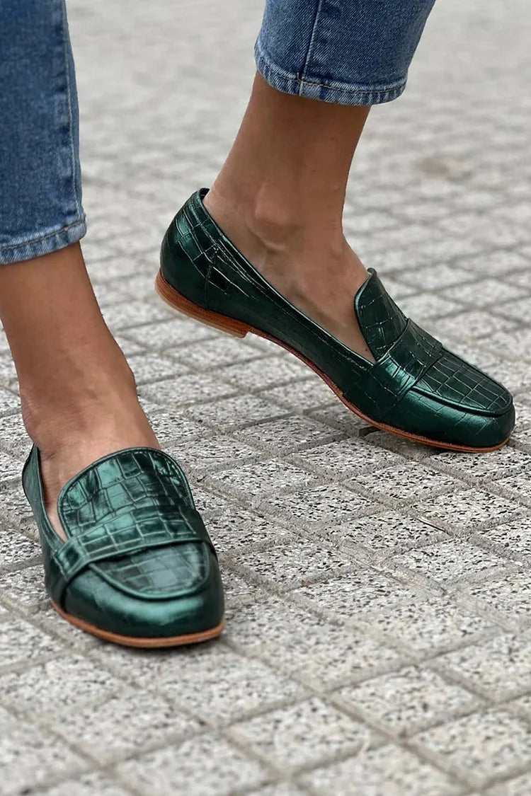 MOCASSIN EFFET CROCODILE