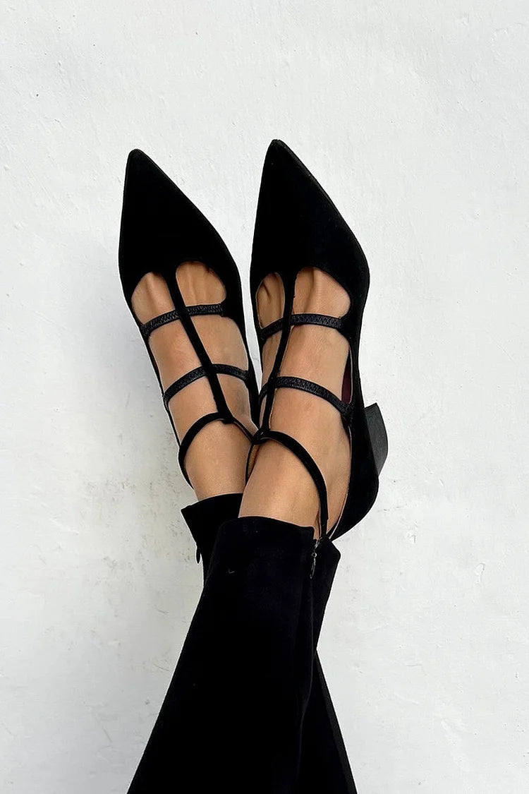 CHAUSSURES COURTES À POINTE AVEC BRIDES
