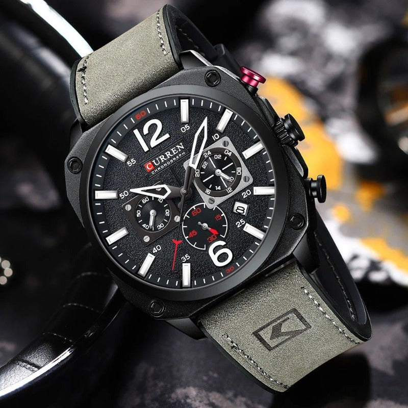 Montre Quartz en Cuir d'Affaires™ - Olsen & Olsen
