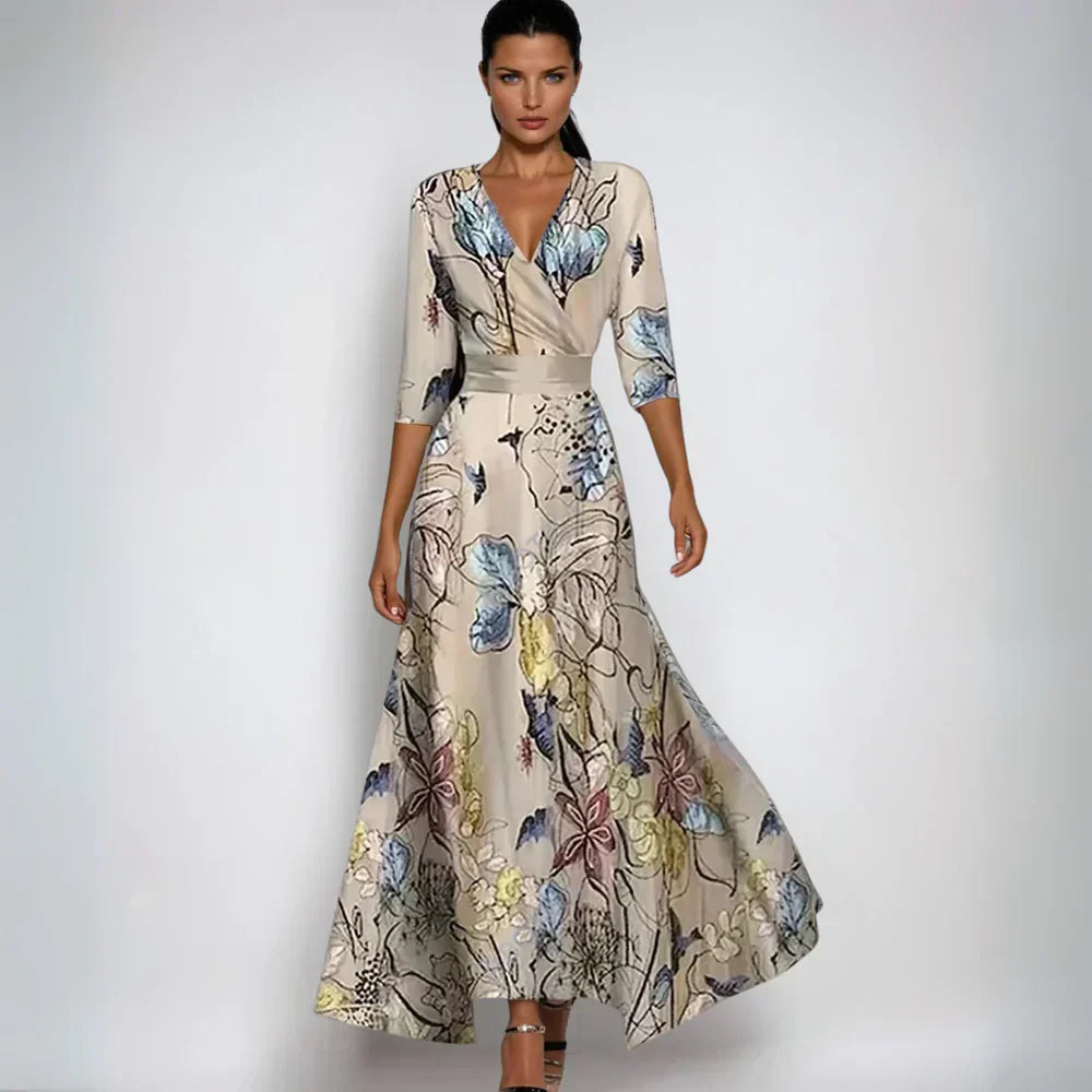 Eliana™ | Robe A-Line Florale Élégante