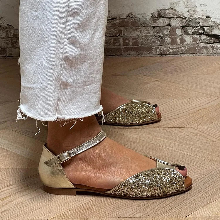 SANDALE BASSE AVEC BRACELET CHEVILLE