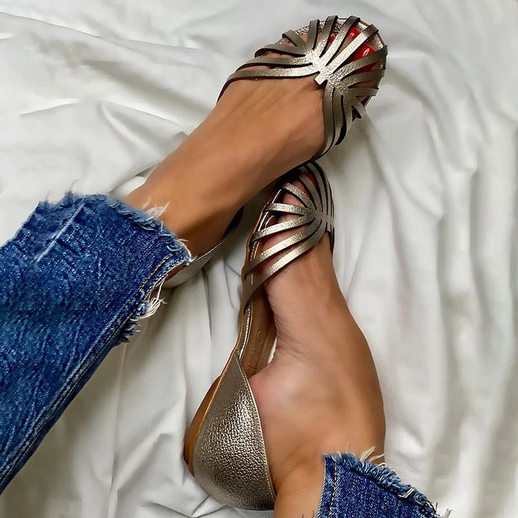 BALLERINES INTAGLIÉES OPEN TOE