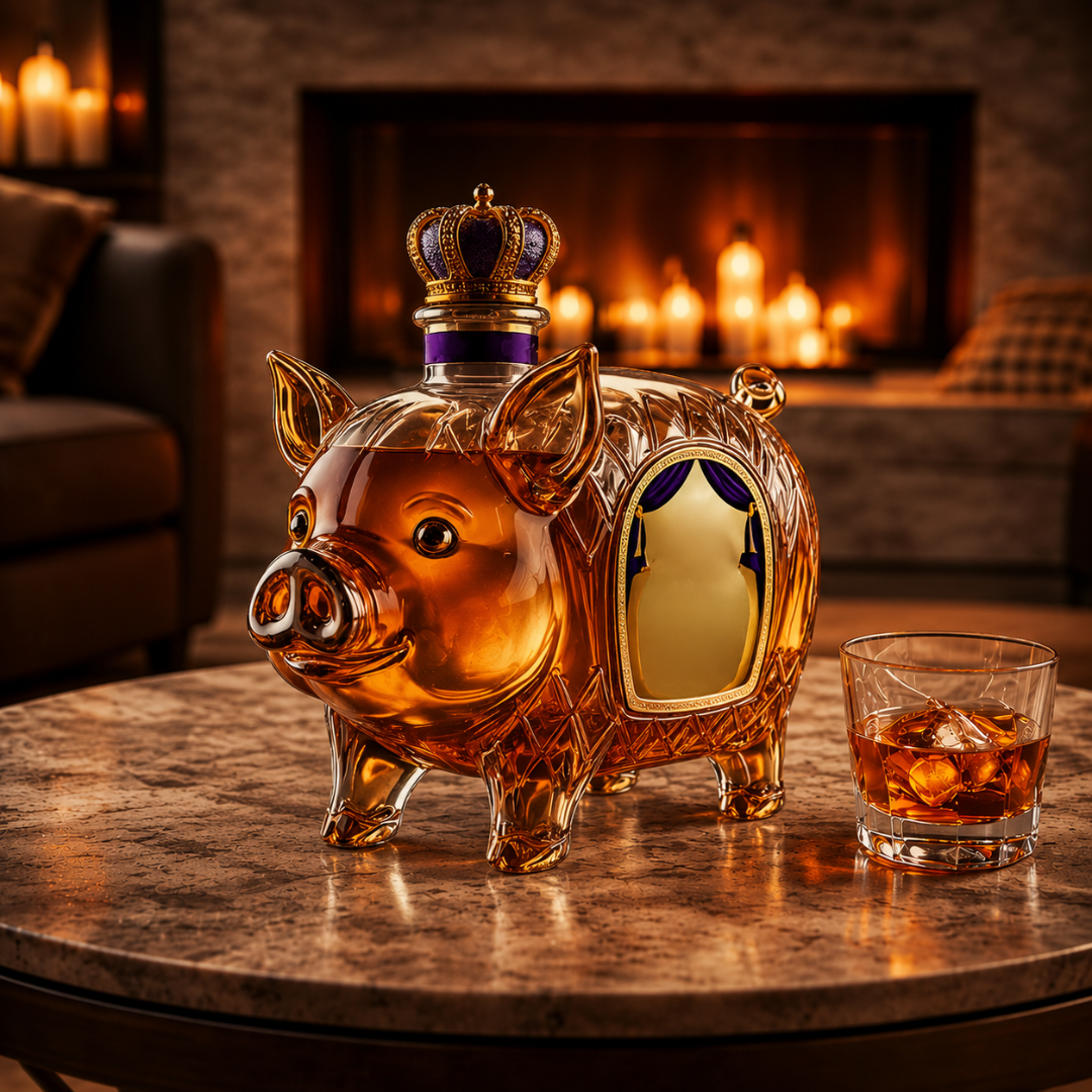 Bouteille de Whisky - Édition Porc