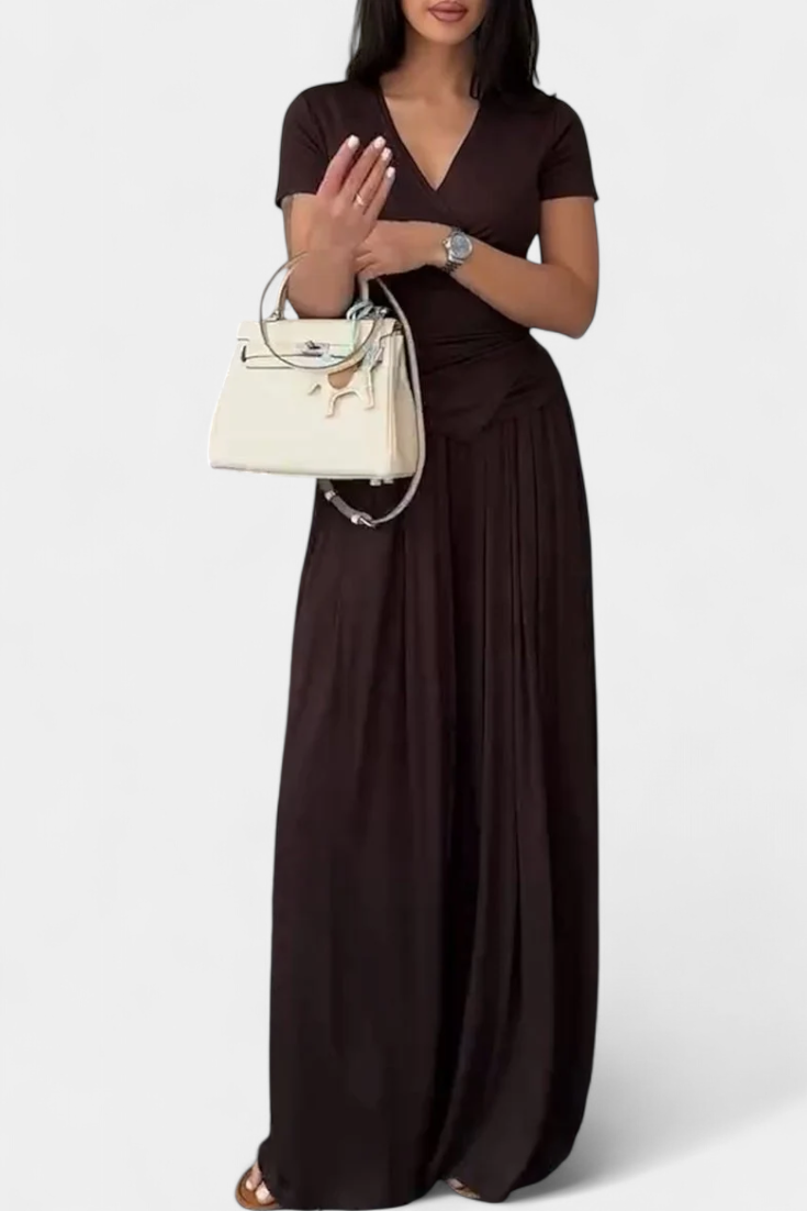 Two-Piece Comodo Ruslana Set with Crossed V-Neck