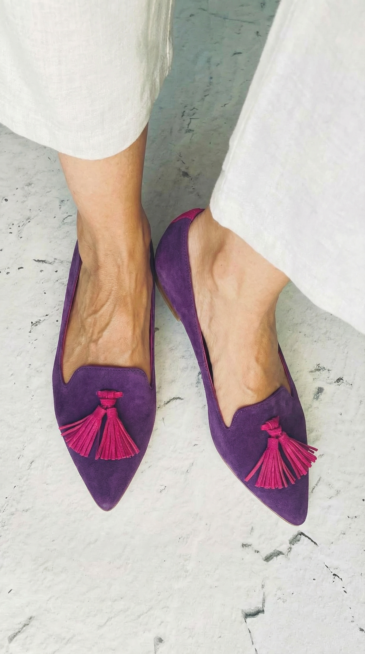 MOCASSIN POINTU AVEC PON-PON