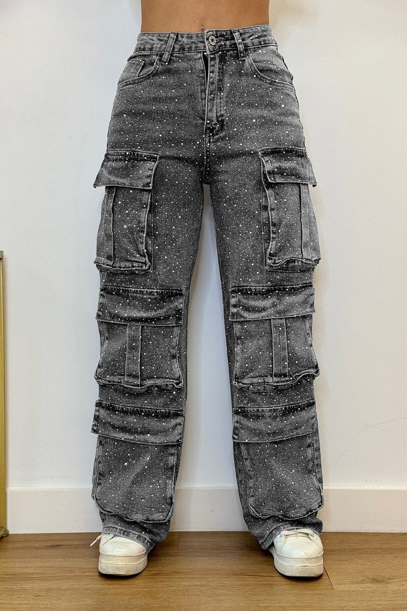 AVRIELLE – JEANS À JAMBES LARGES HAUTS POUR FEMMES