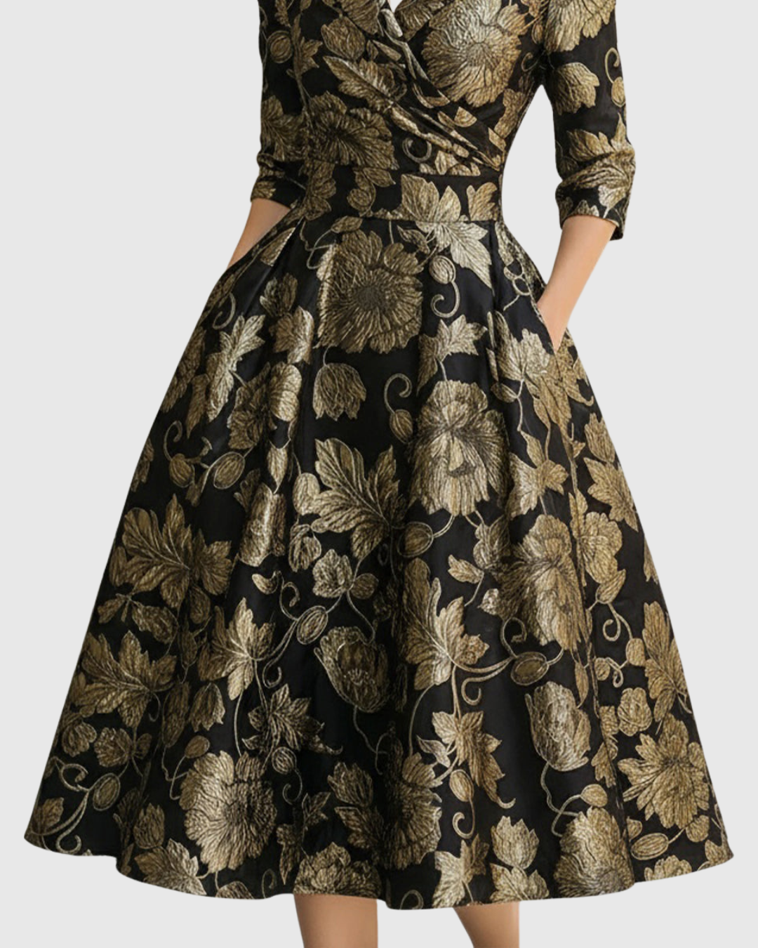 Riley™ | Robe Midi Brodée Florale