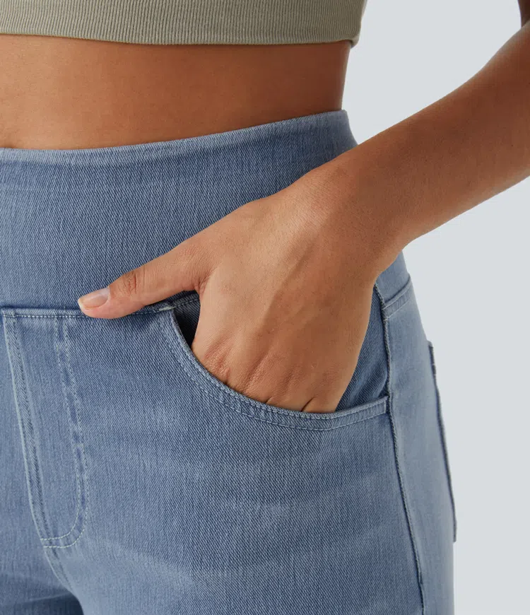 Solène - Jean large à taille décontractée