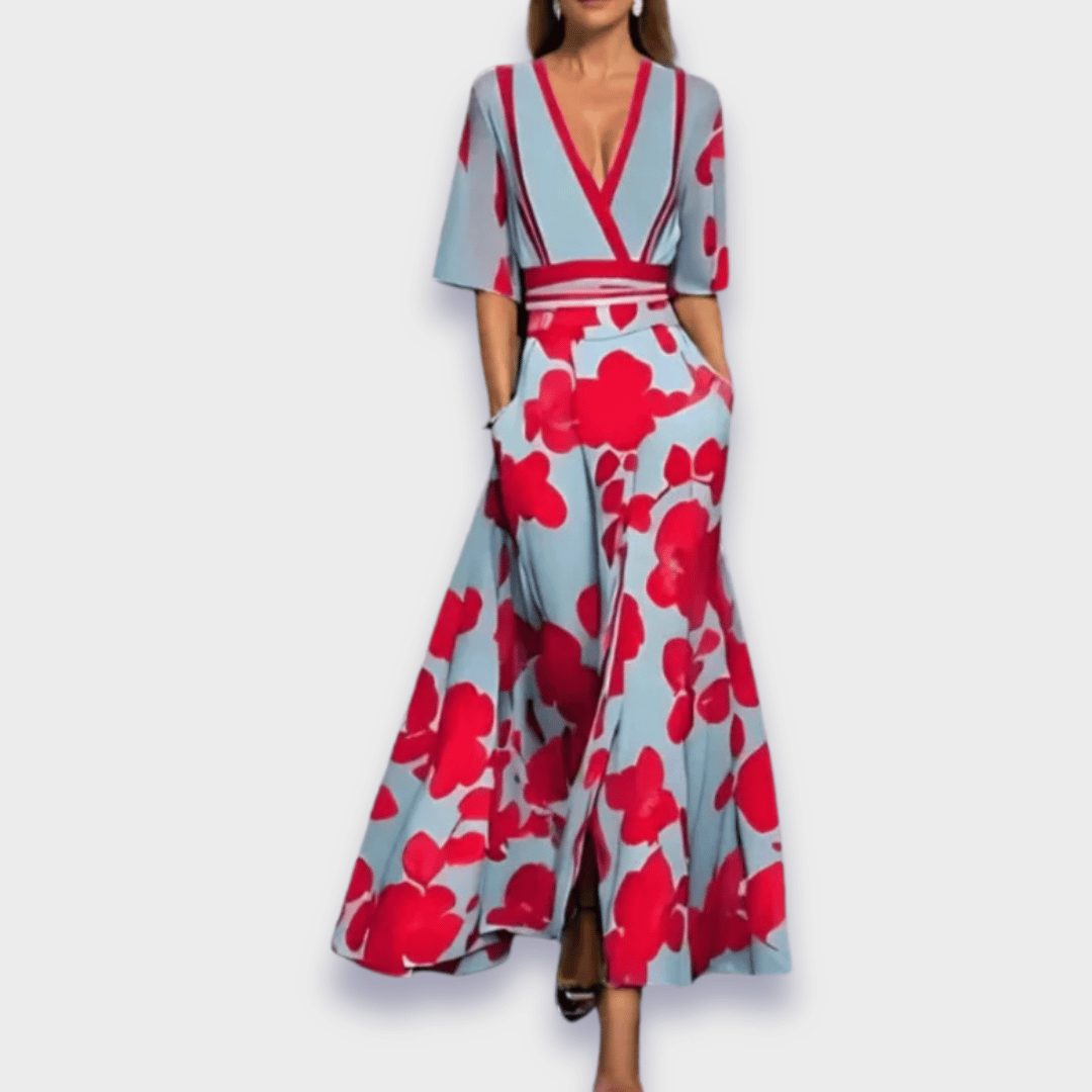 Eliana™ | Robe A-Line Florale Élégante