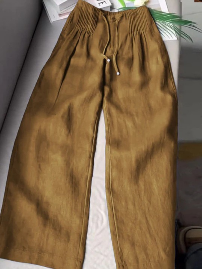 Camille | Pantalon en Lin à Jambes Large