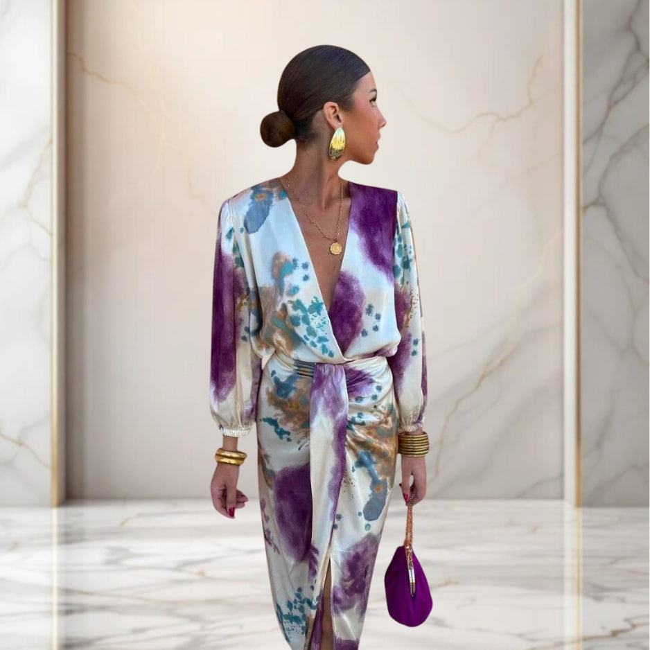 Valeria | Robe Élégante avec Nœud à la Taille