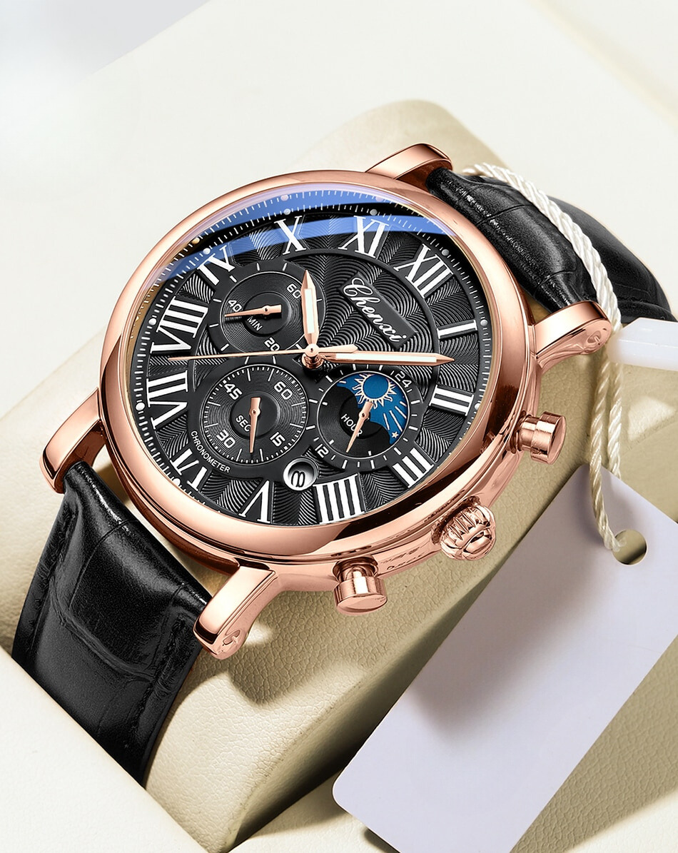 Montre Quartz avec Bracelet en Cuir de Luxe™ - Olsen & Olsen