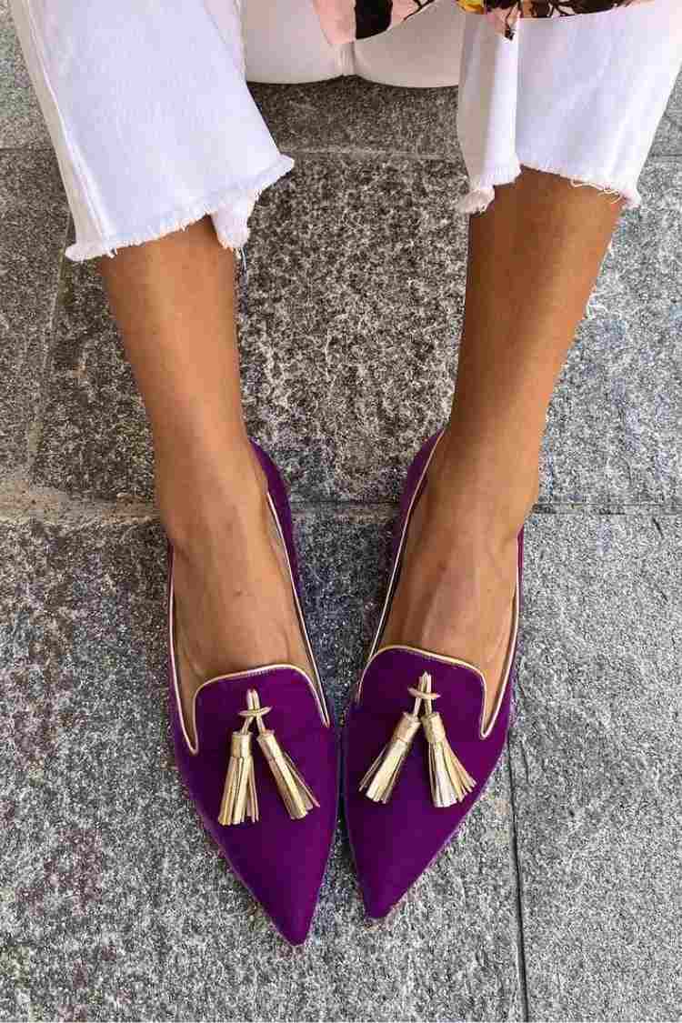 MOCASSIN ÉLÉGANT AVEC PON-PON