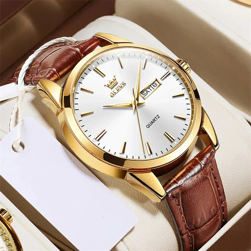 Montre en cuir de luxe pour homme™ Olsen & Olsen