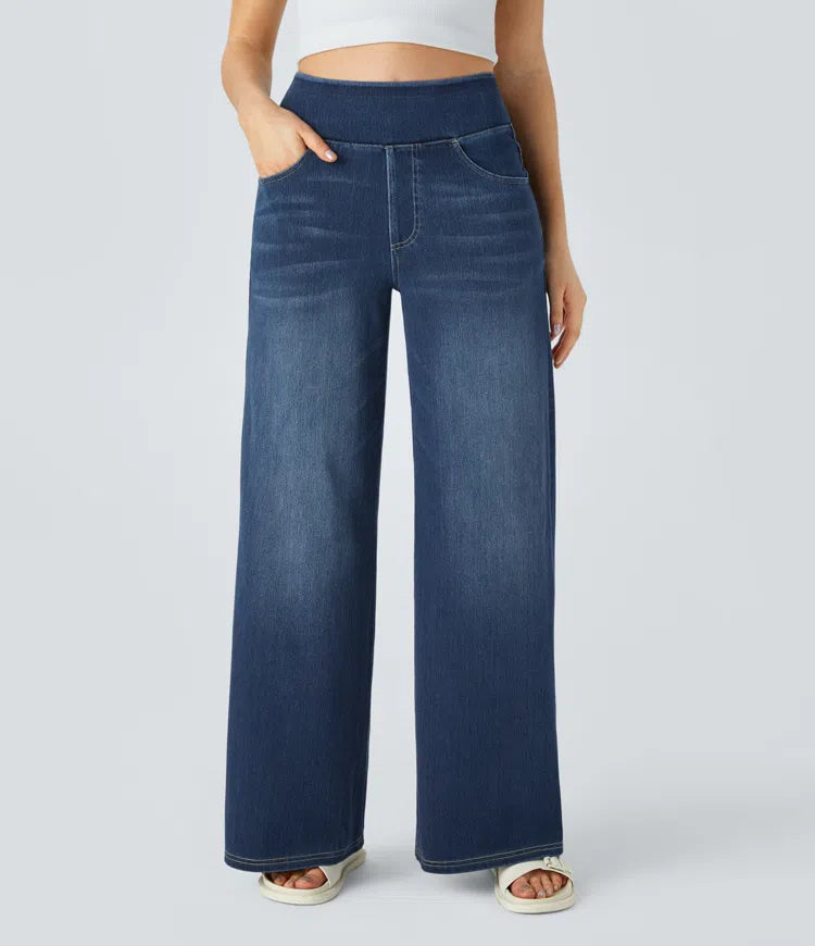 Solène - Jean large à taille décontractée
