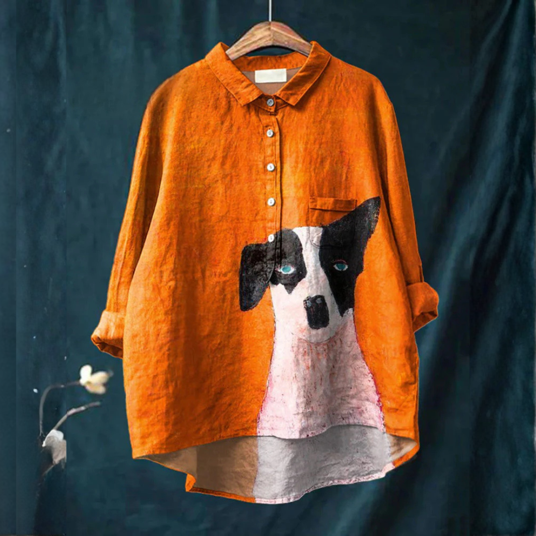 Logan | Chemise à Imprimé Artistique de Chien