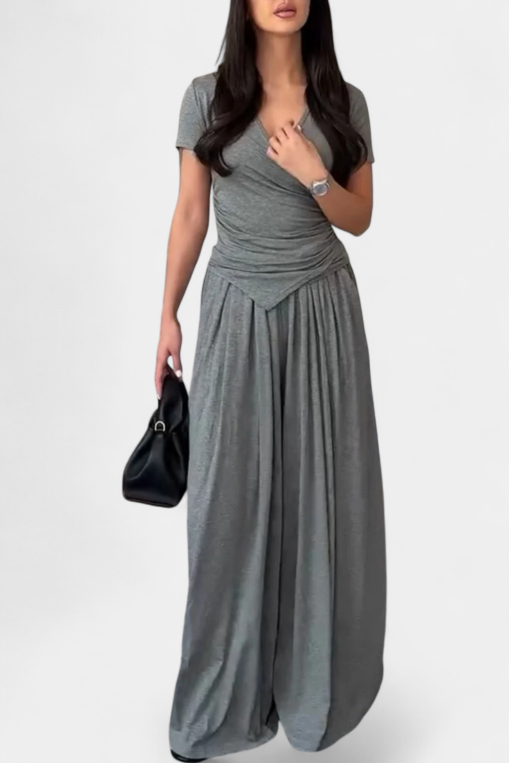 Two-Piece Comodo Ruslana Set with Crossed V-Neck
