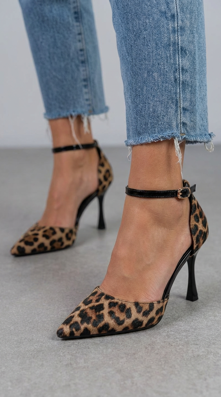SCARPA COURT EN IMPRIMÉ LEOPARD