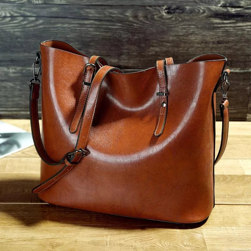 Nicole - Sac à bandoulière en cuir vintage