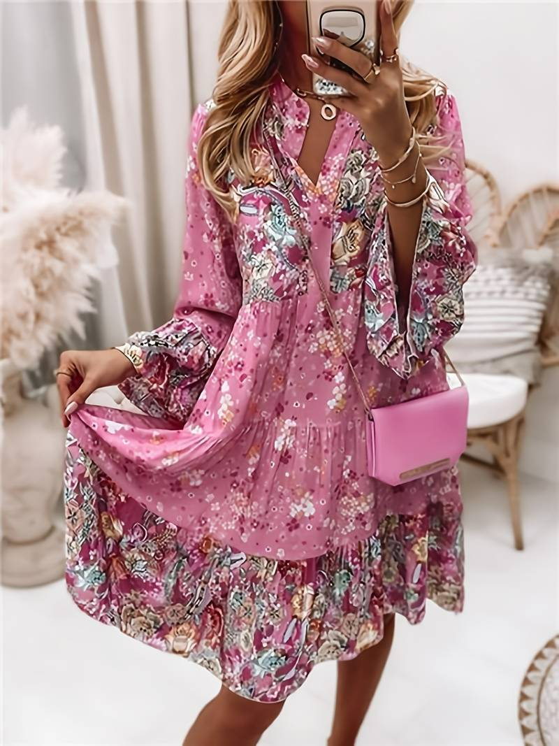 Elena – Printed Boho Dress