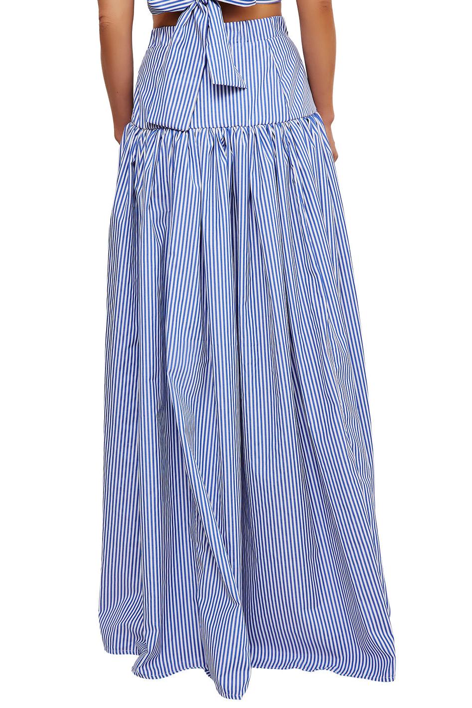Ensemble Jupe Rayée Bleue