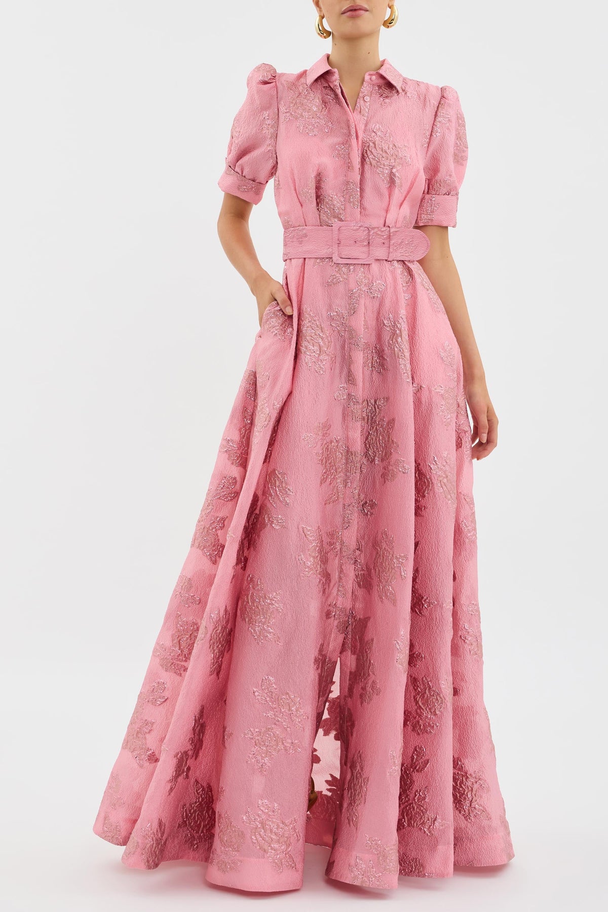 Anabella - Robe avec Manches Bouffantes Courtes