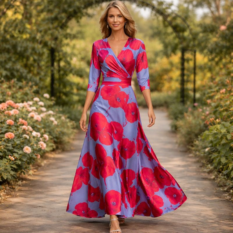 Lillian™ | Flowing Maxi Dress Wrap Style