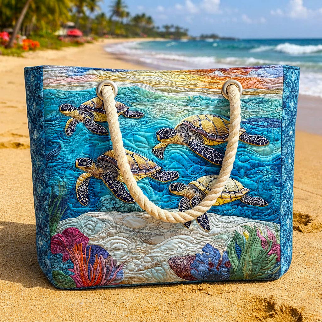 Sac de Plage Matelassé Tortue de Mer