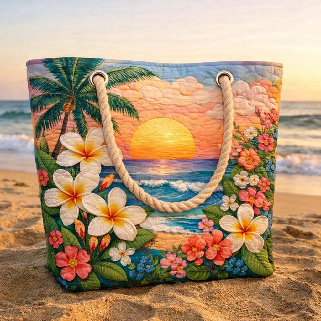 Sac de Plage Matelassé Vibe Tropical