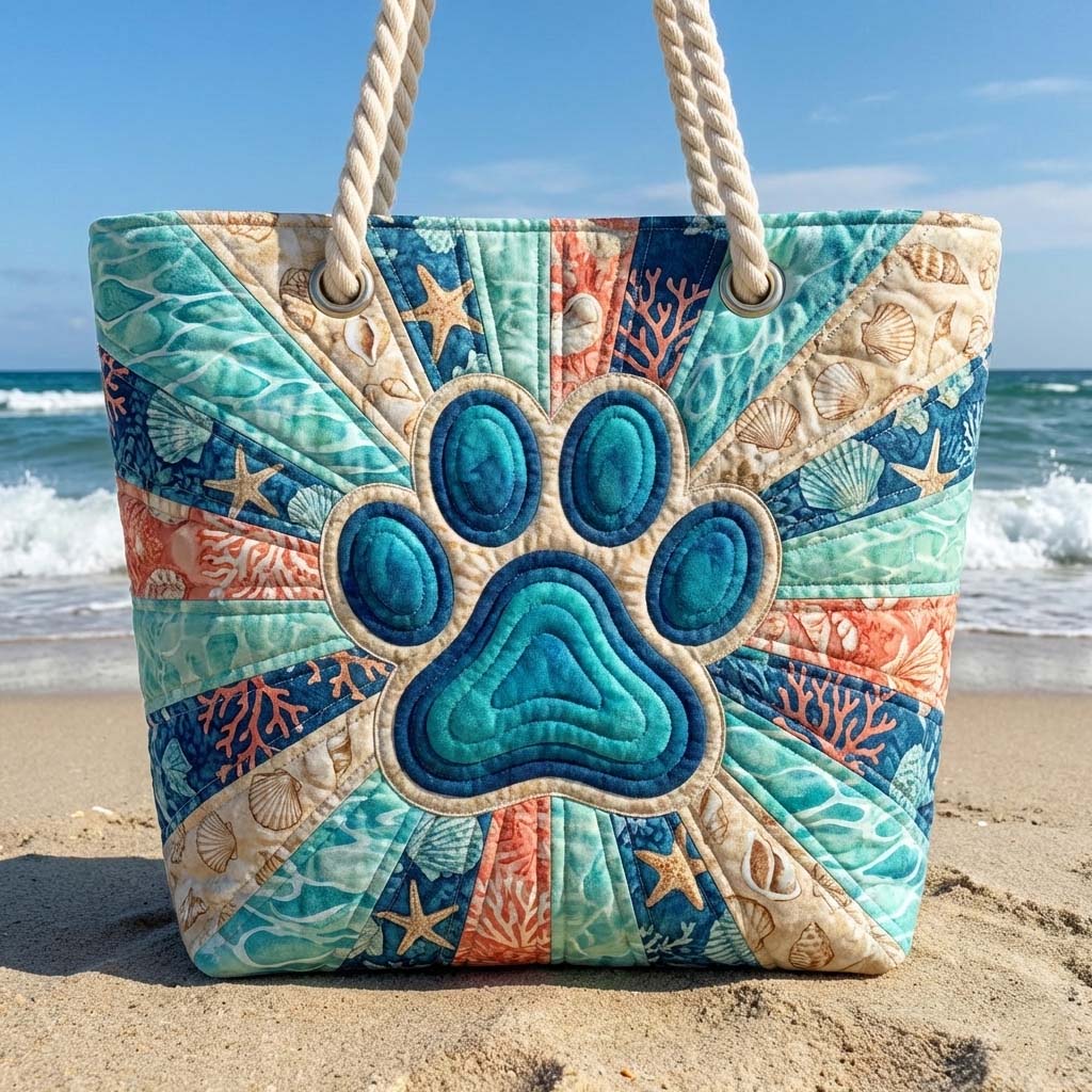 Sac de Plage Matelassé avec Empreinte