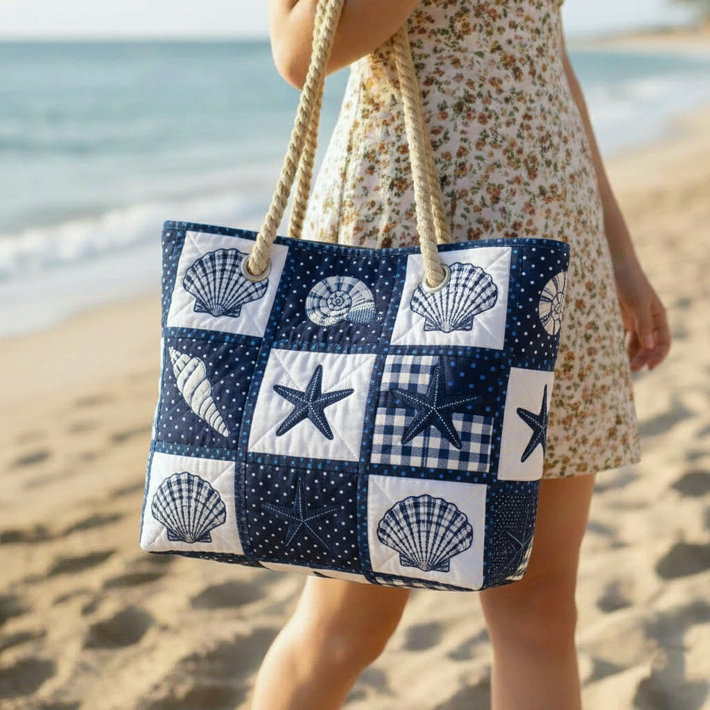 Sac de Plage Matelassé Shell Serenity