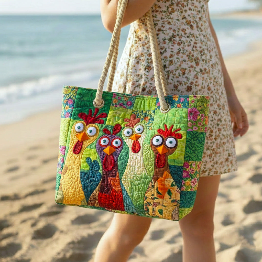 Sac de Plage Matelassé Funky Chicken