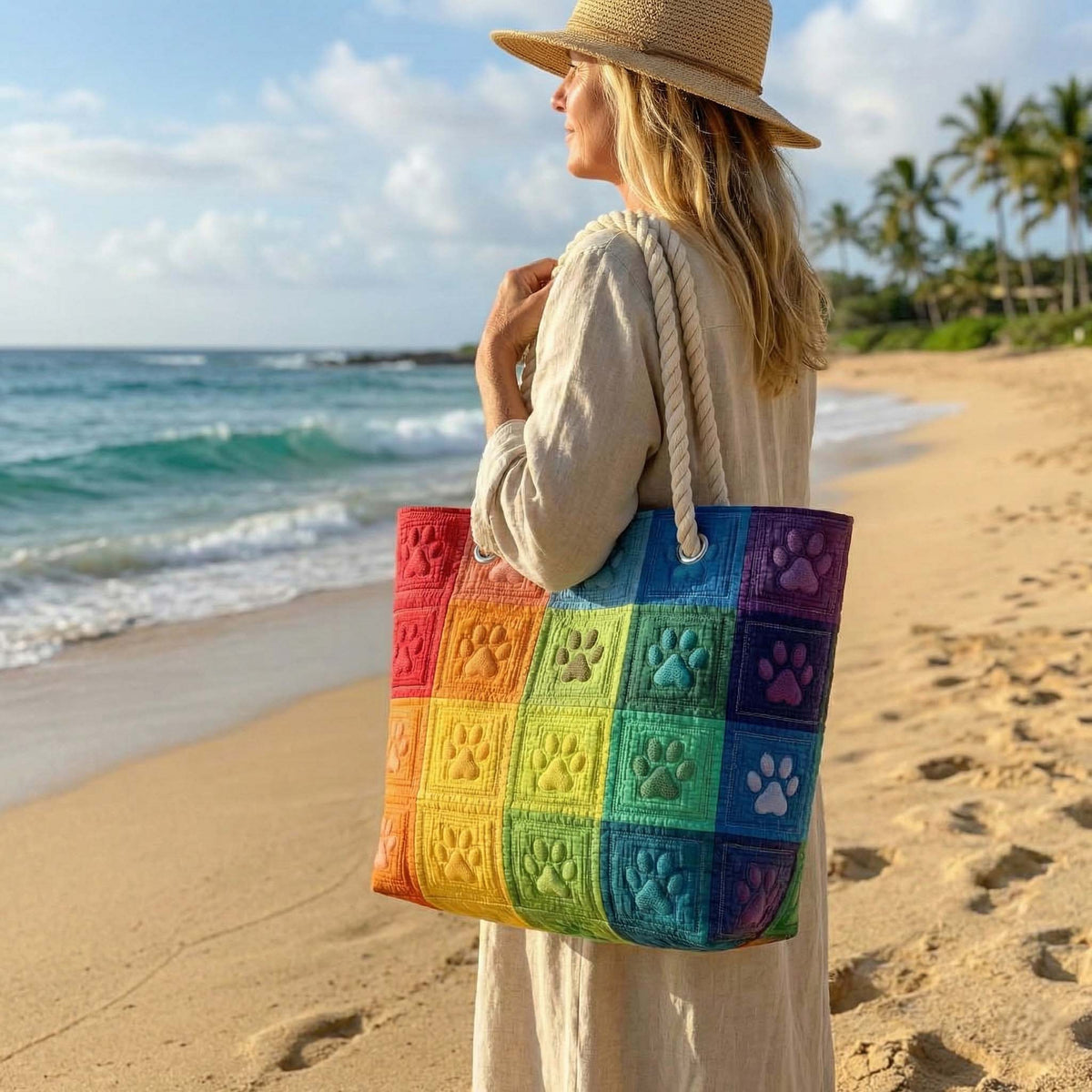 Sac de Plage Matelassé Poot Patch