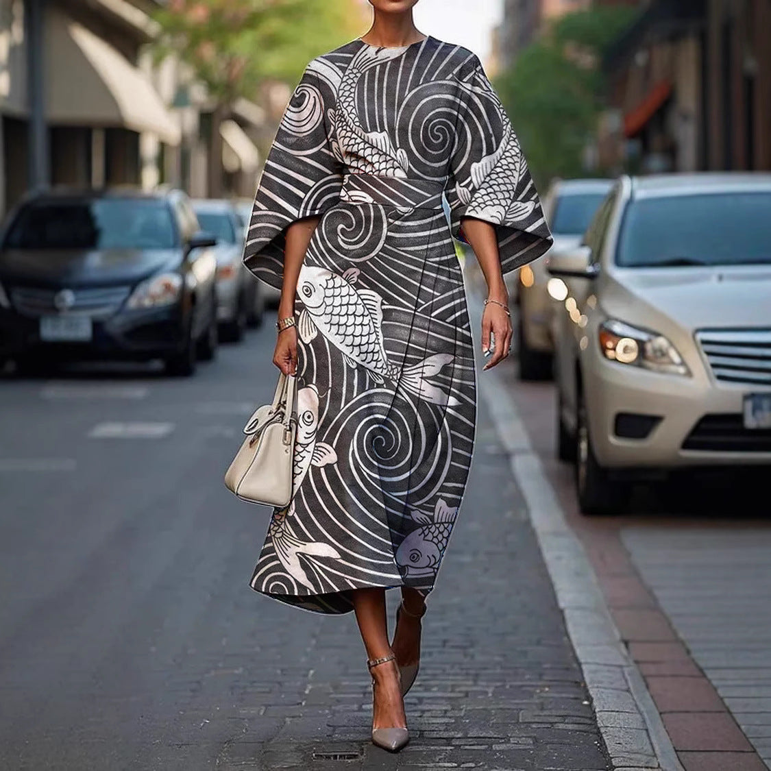 Grace™ - Elegant Dress with Round Neck