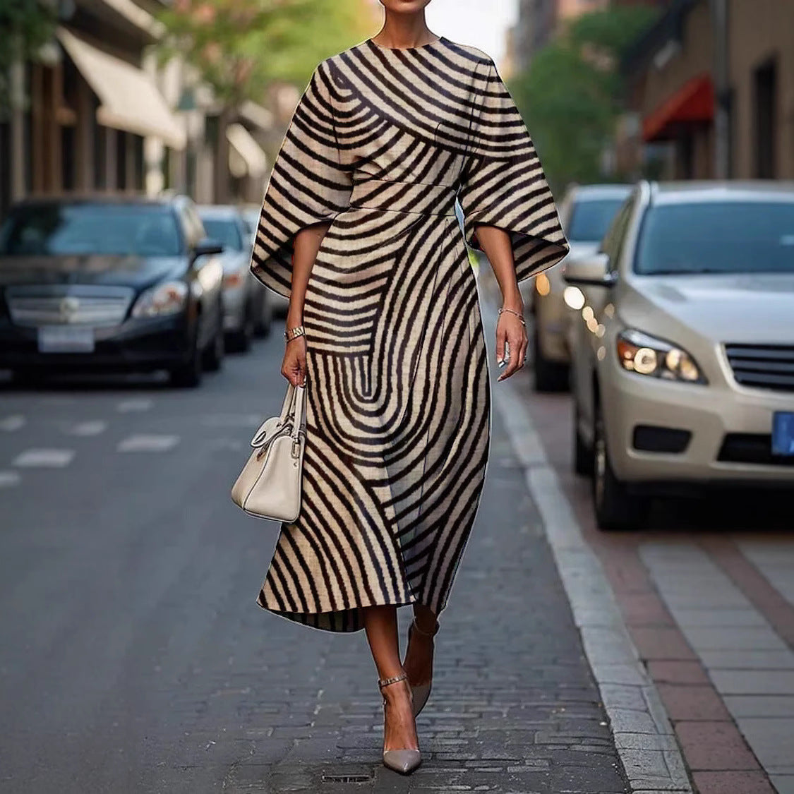 Grace™ - Elegant Dress with Round Neck