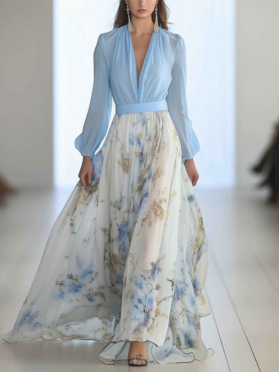 Harper™ | Belle Robe Maxi avec Imprimé Floral