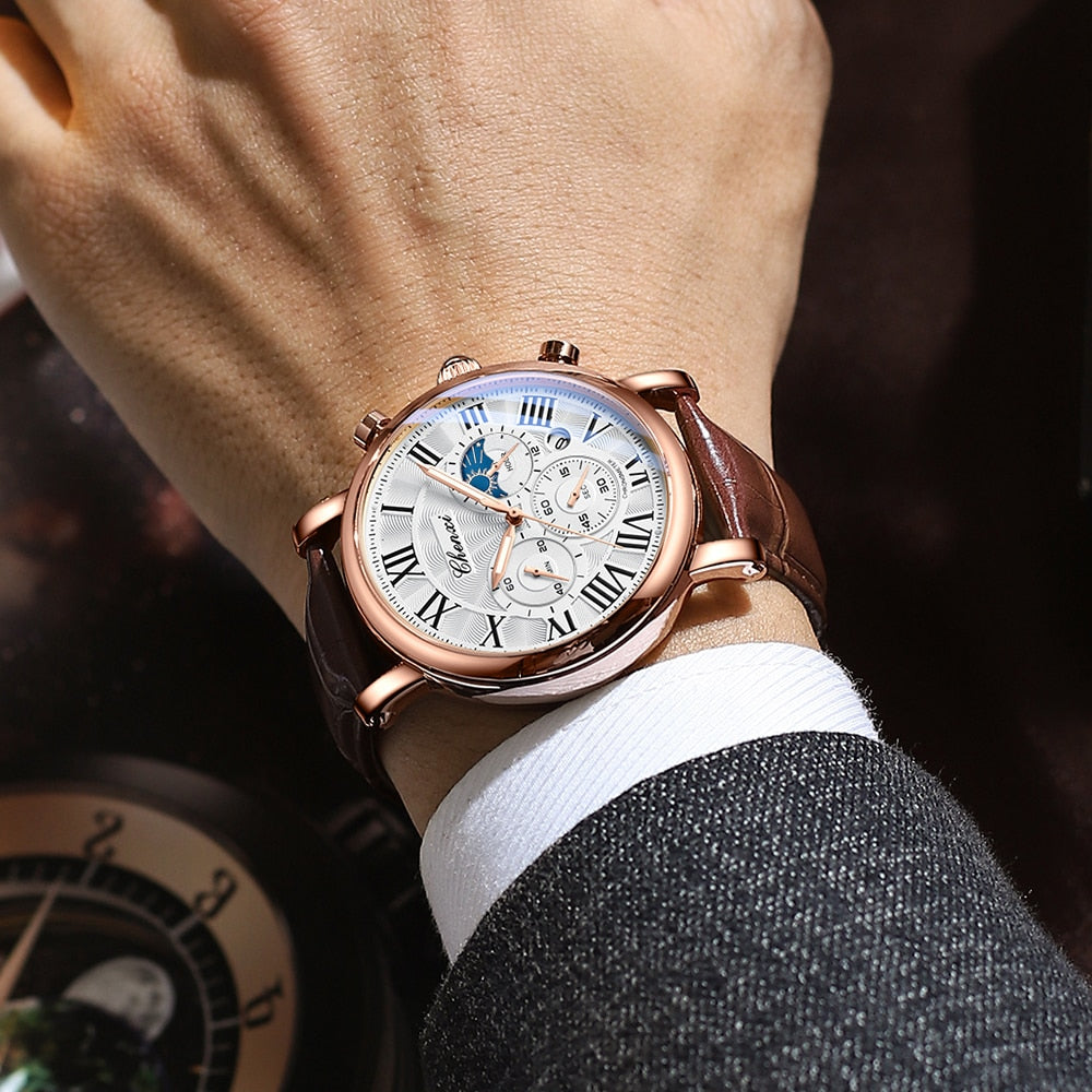 Montre Quartz avec Bracelet en Cuir de Luxe™ - Olsen & Olsen