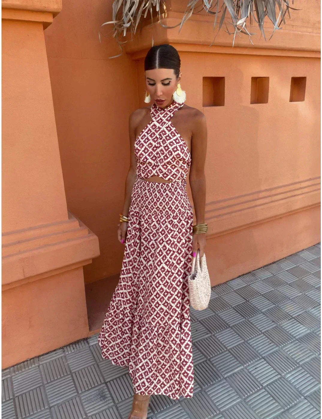 Mickay™ | Robe Midi Chic pour Femmes avec Design Off-the-Shoulder