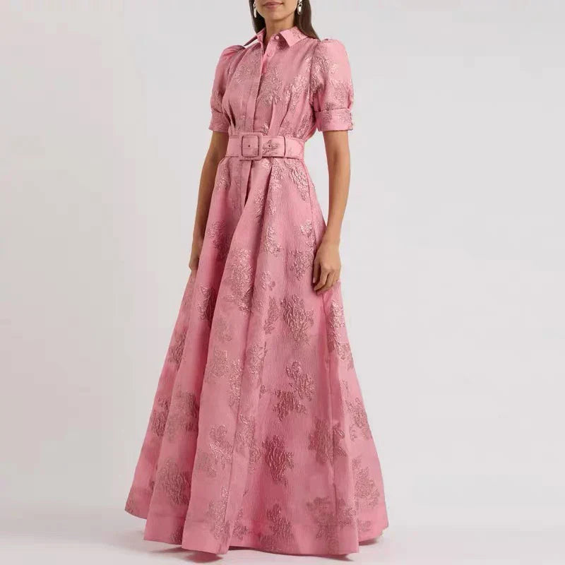 Robe à Taille Brodée Roselle