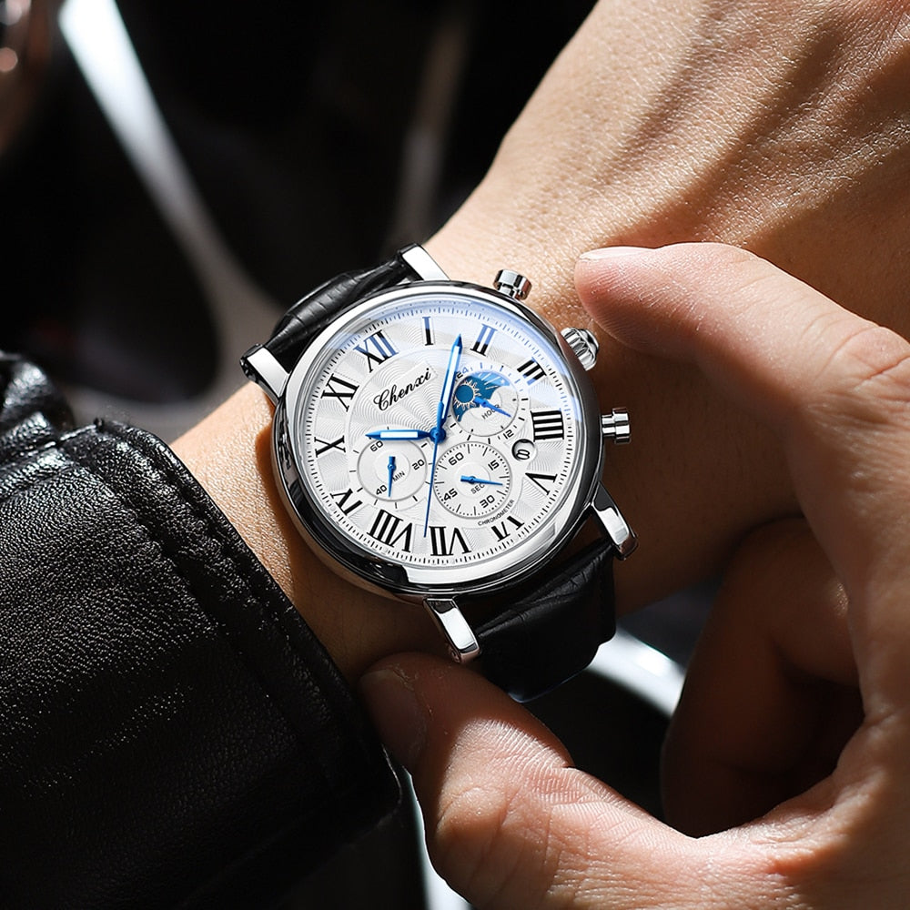Montre Quartz avec Bracelet en Cuir de Luxe™ - Olsen & Olsen