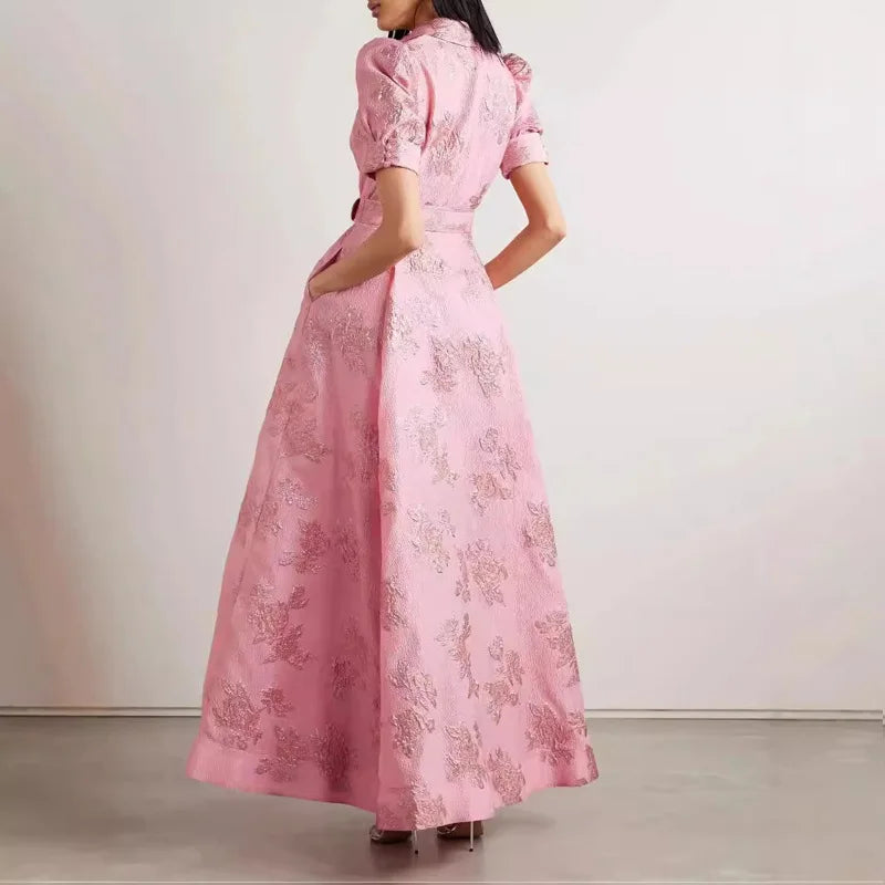 Robe à Taille Brodée Roselle