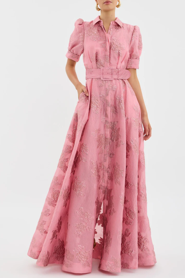 Robe à Taille Brodée Roselle