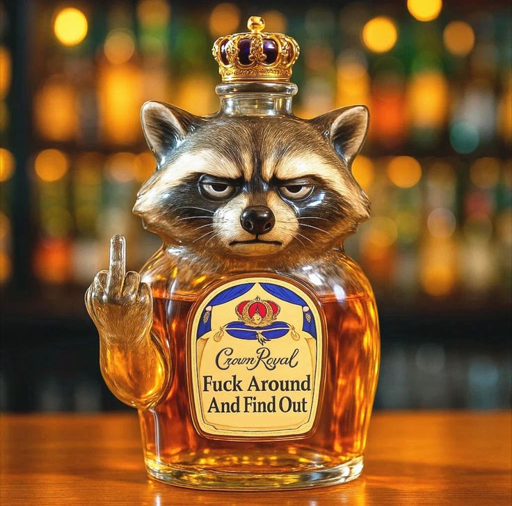Bouteille de Whisky — Édition Raccoon Rebelle