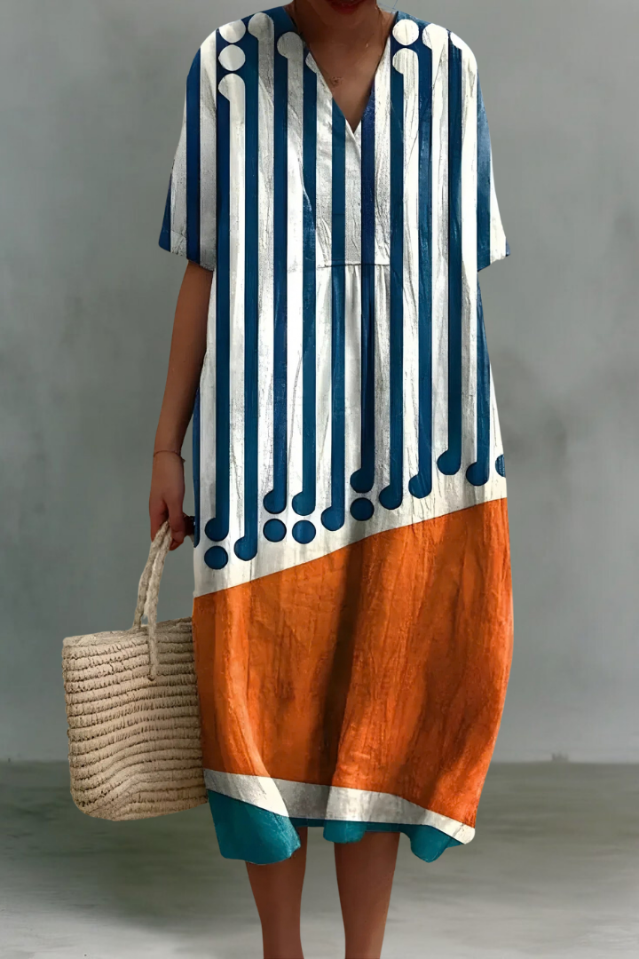Zara | Robe Midi en Lin à Col V