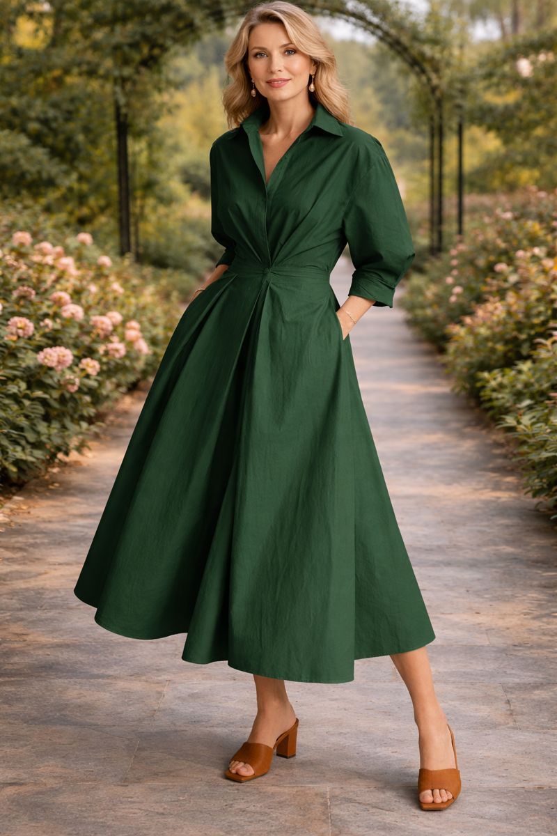 Monroe™ | Robe Maxi Fluide avec Croisé à l'Avant