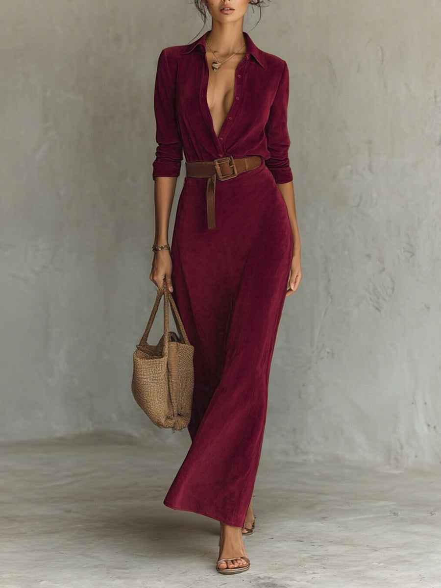 Aurelia | Robe en Suède avec Ceinture