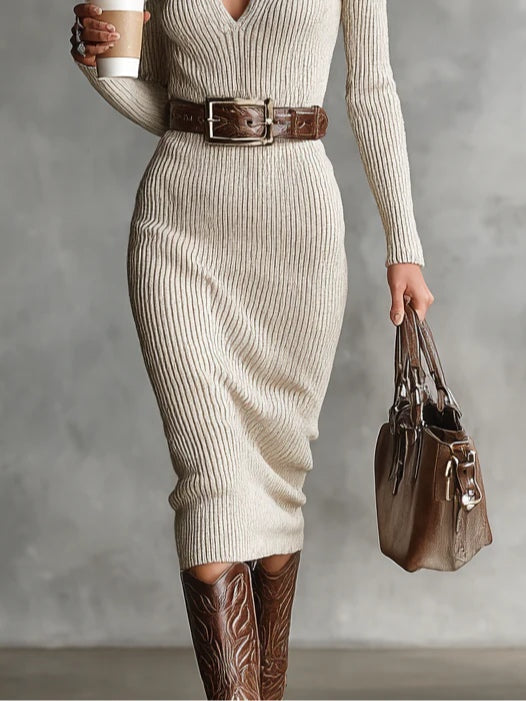 Clara | Robe Tricotée Élégante