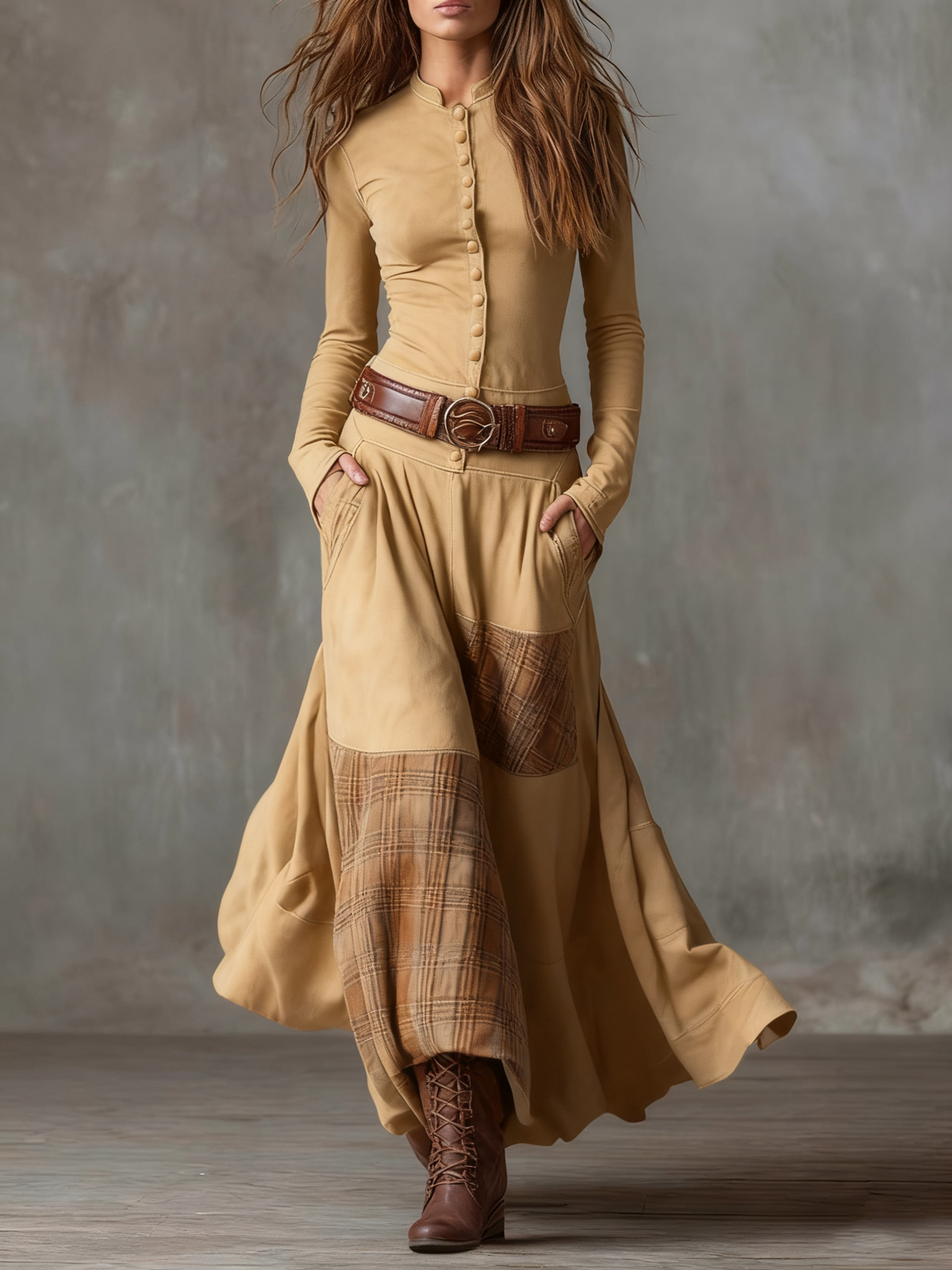 Michelle | Suede Dress with Belt