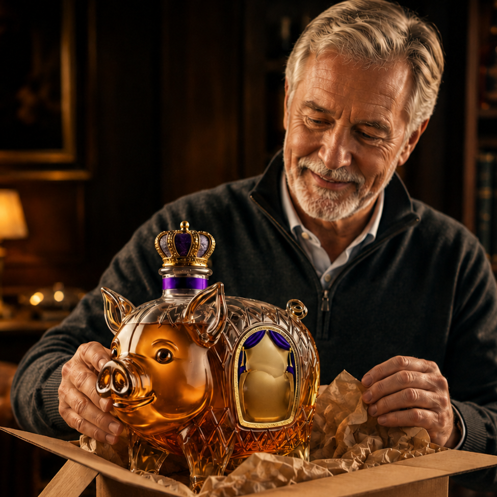 Bouteille de Whisky - Édition Porc